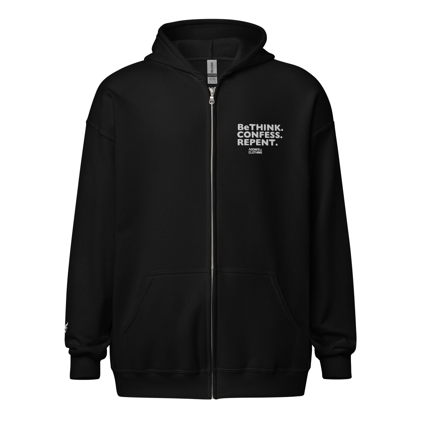 BETHINK zipped hoodie