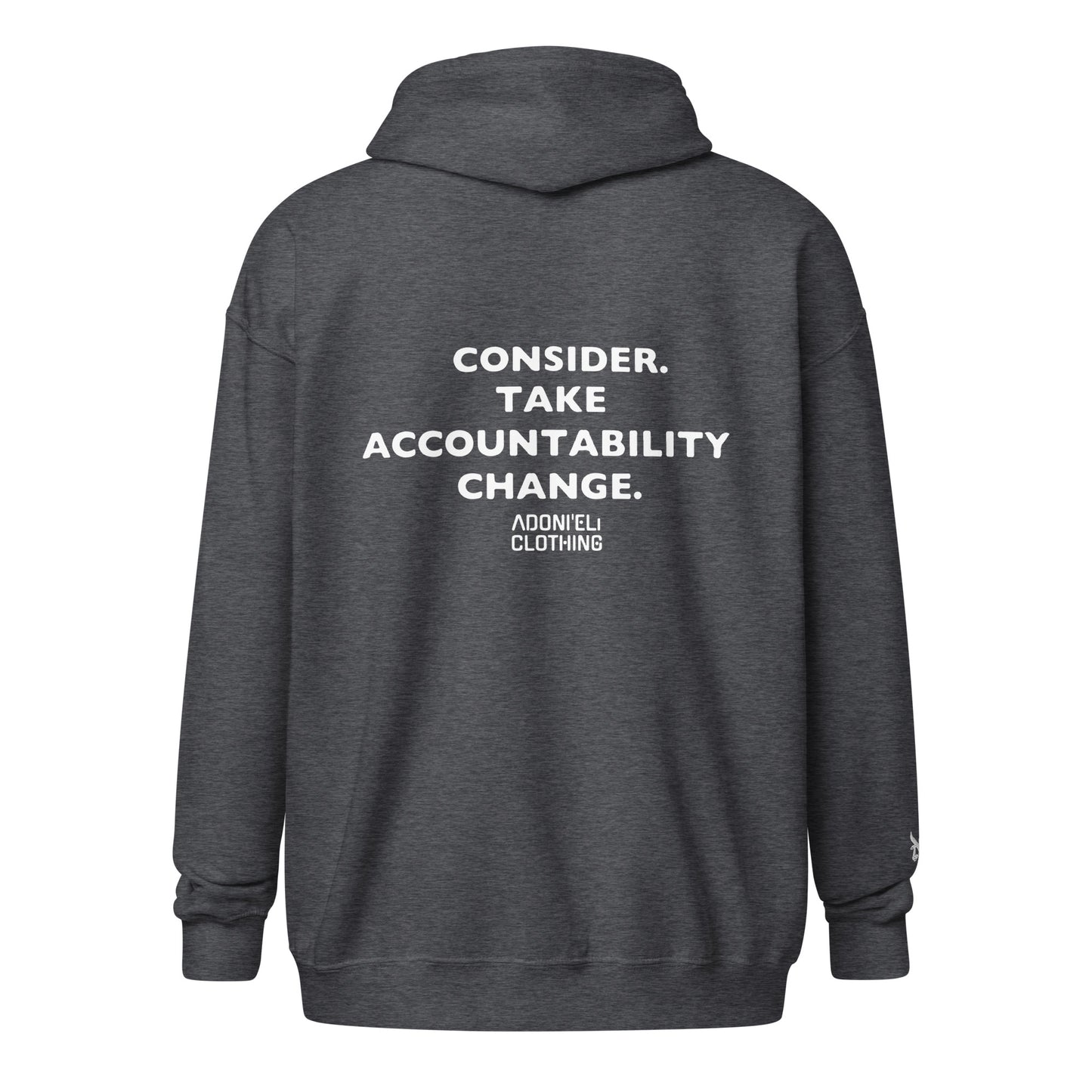 BETHINK zipped hoodie