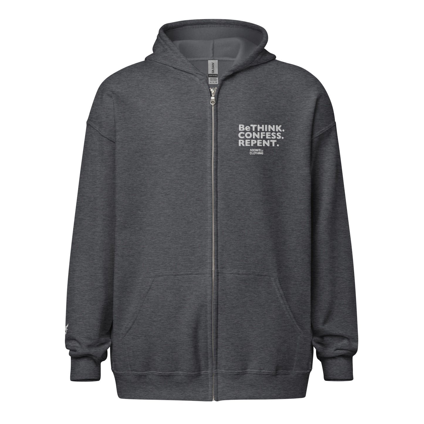 BETHINK zipped hoodie