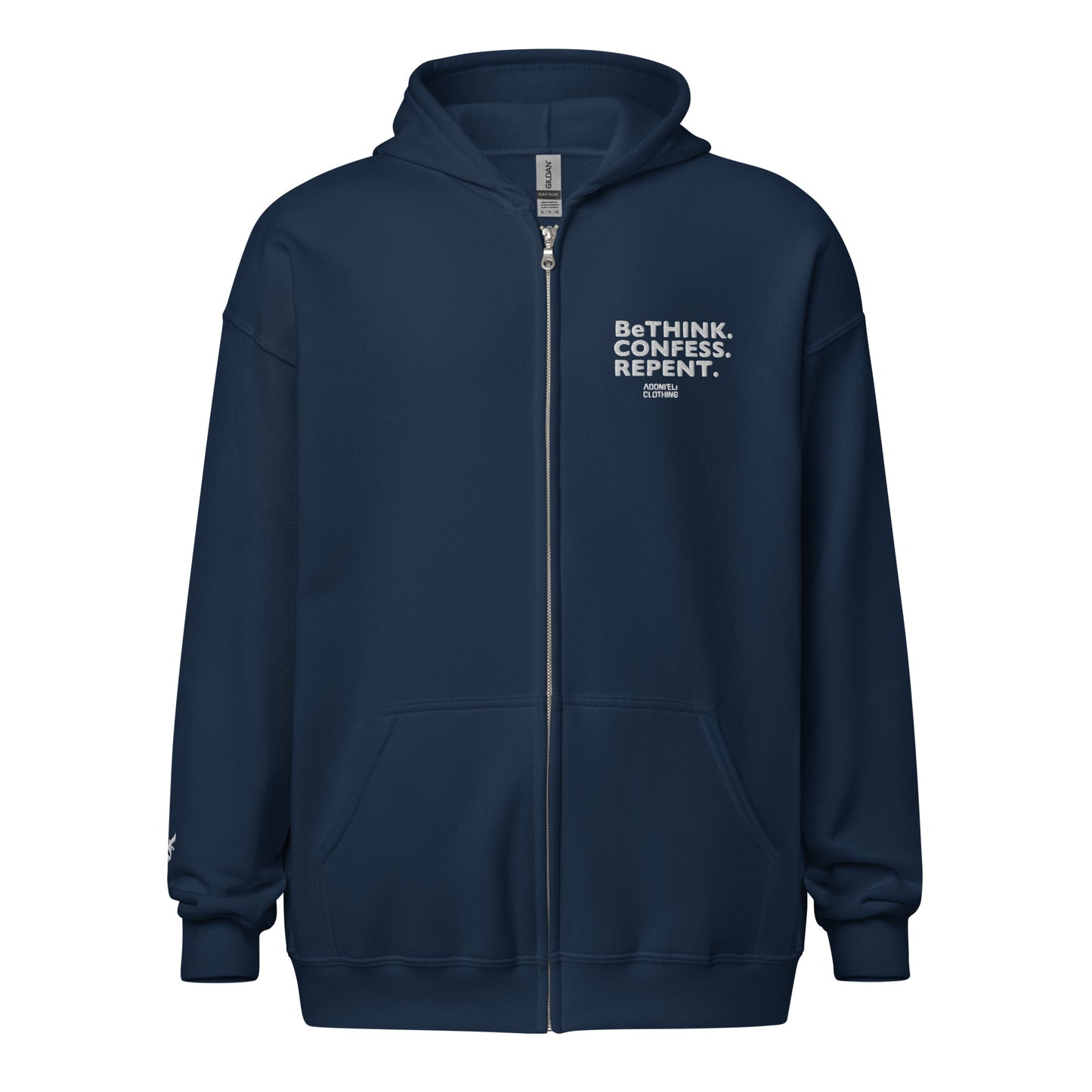 BETHINK zipped hoodie
