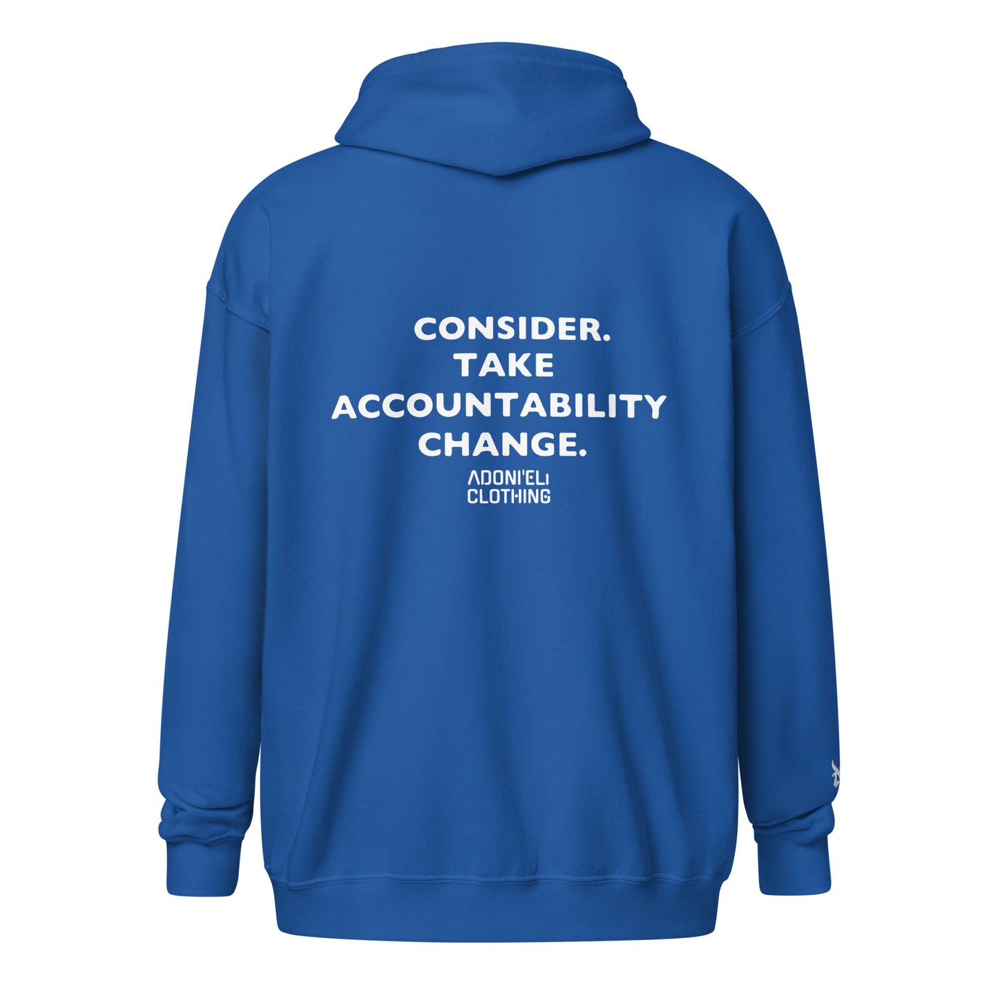 BETHINK zipped hoodie