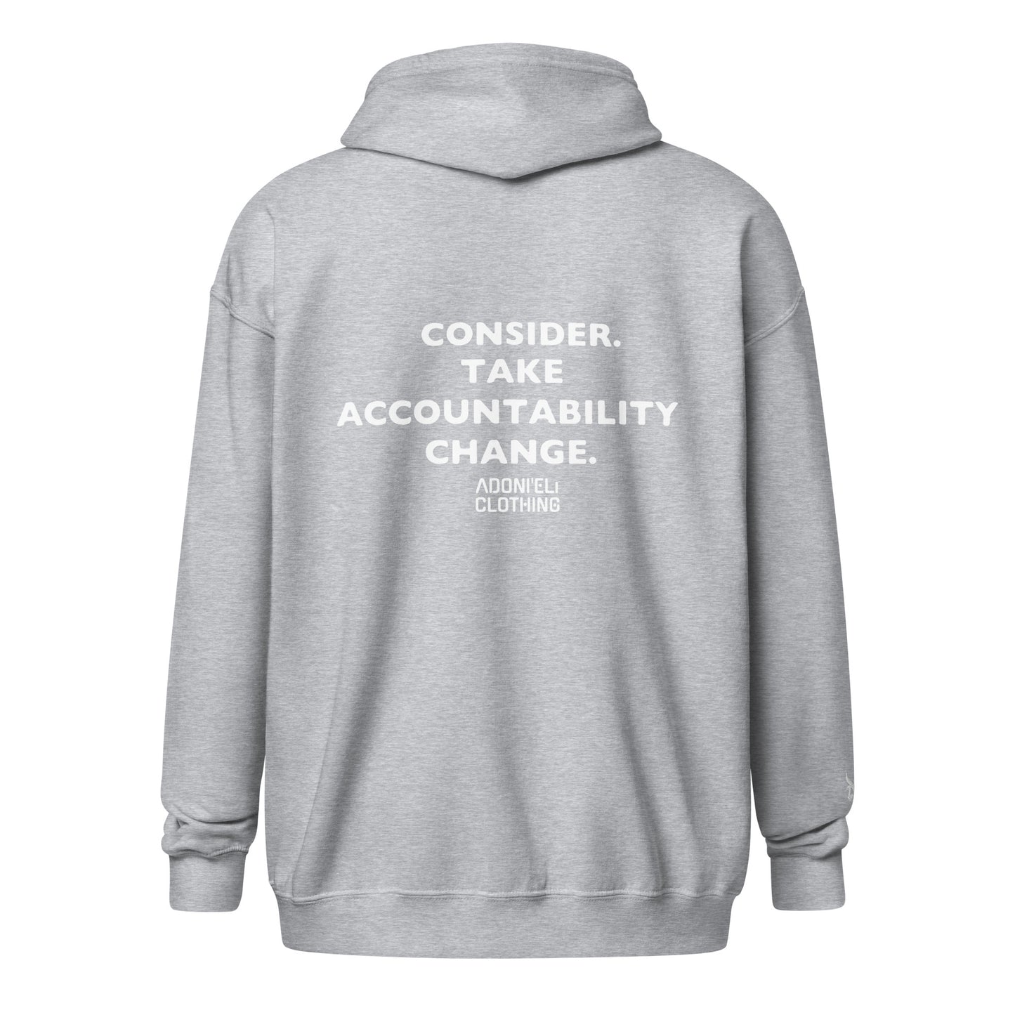 BETHINK zipped hoodie
