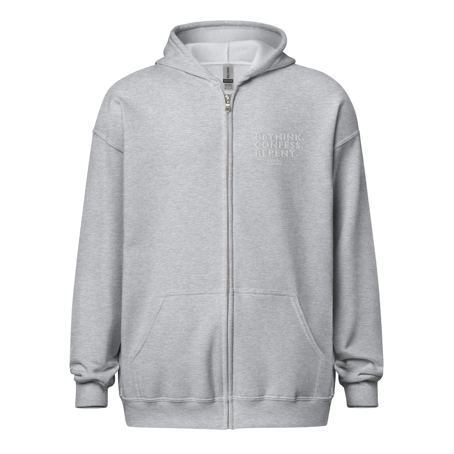 BETHINK zipped hoodie