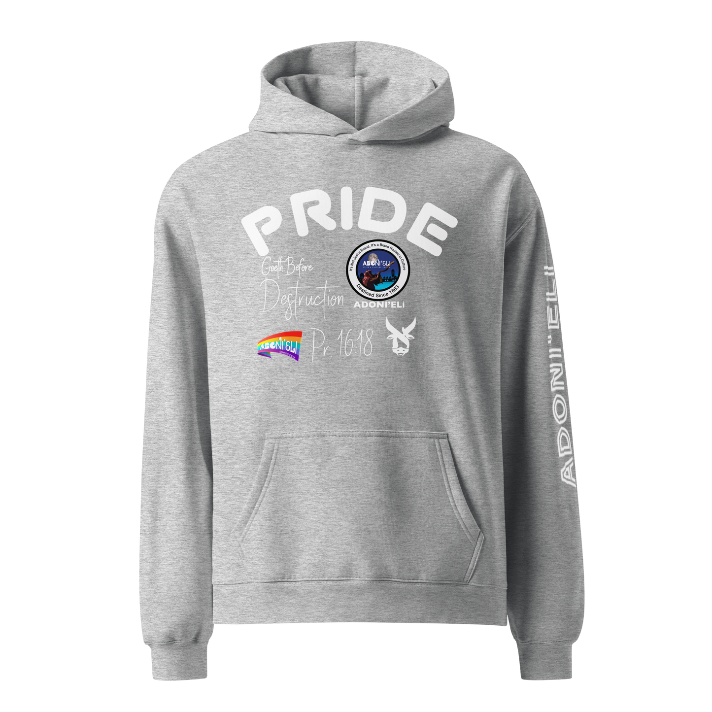 Pr. 16:18 “PRIDE” hoodie