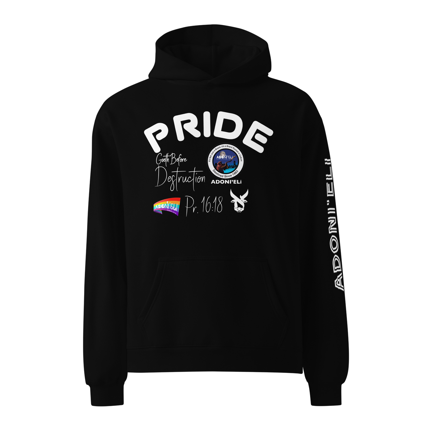 Pr. 16:18 “PRIDE” hoodie