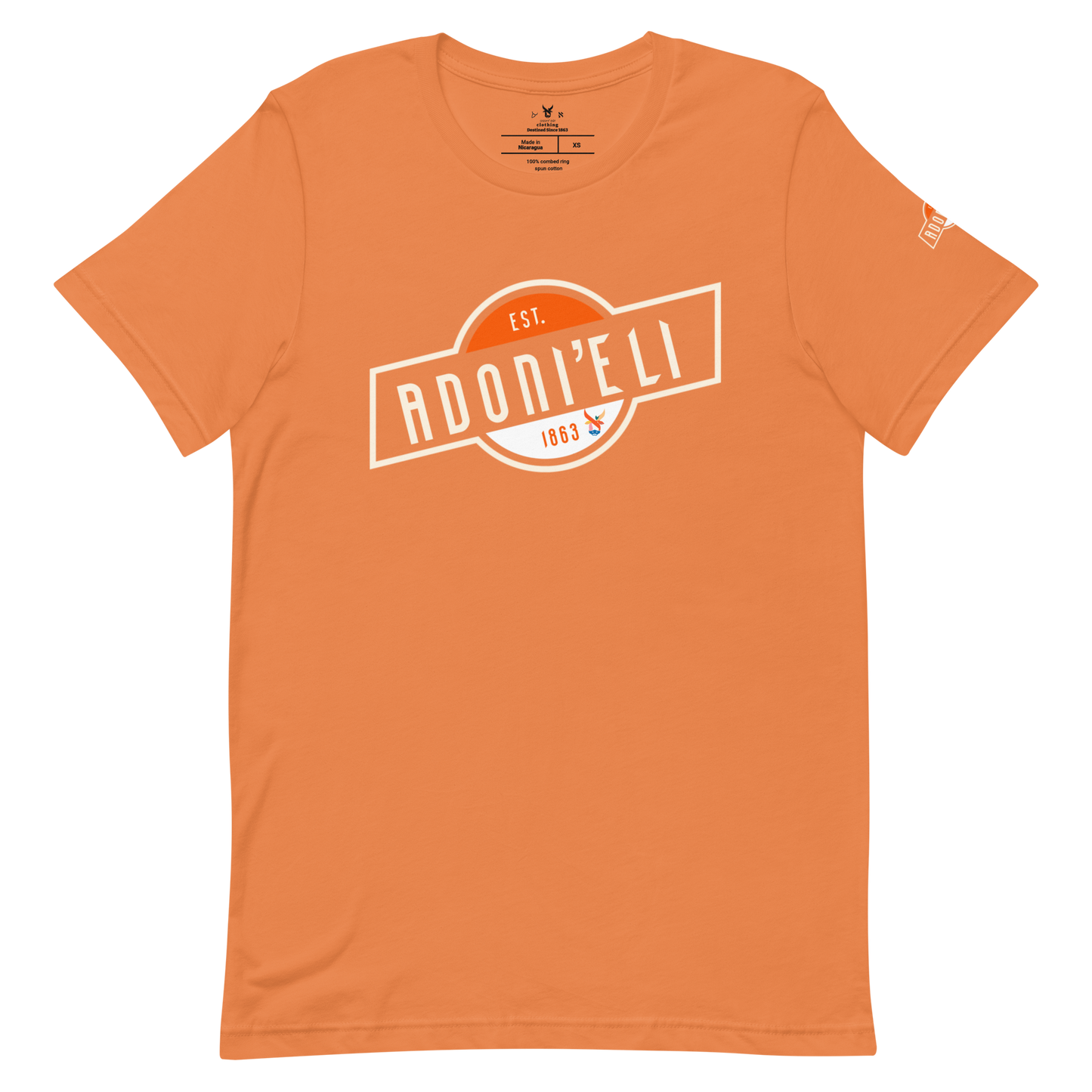ADONI’ELI TEE w/ Orange Aleph Logo