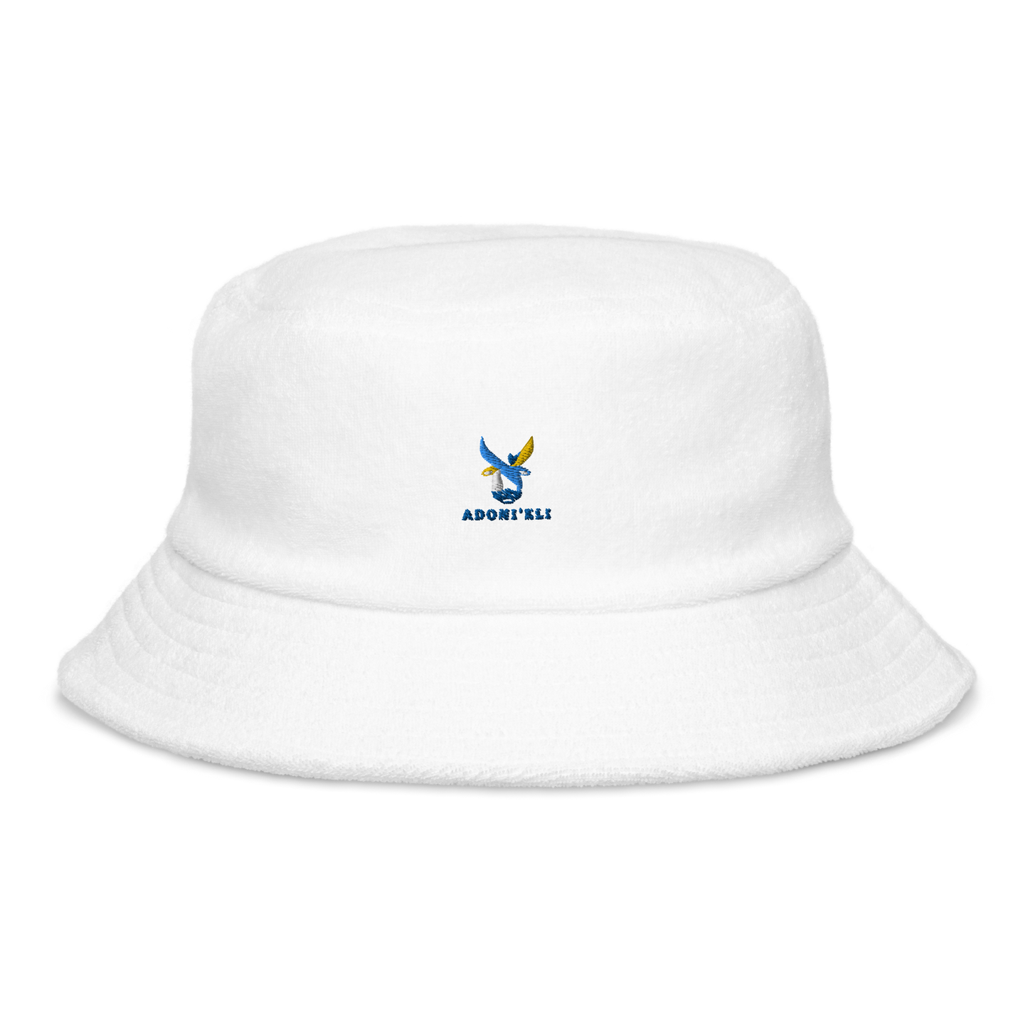 BLUE ALEPH LOGO terry cloth bucket hat