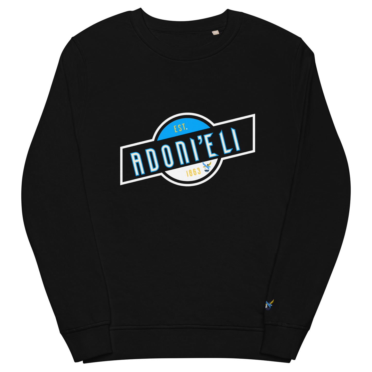 ADONI’ELI organic sweatshirt w/Blue ALEPH LOGO