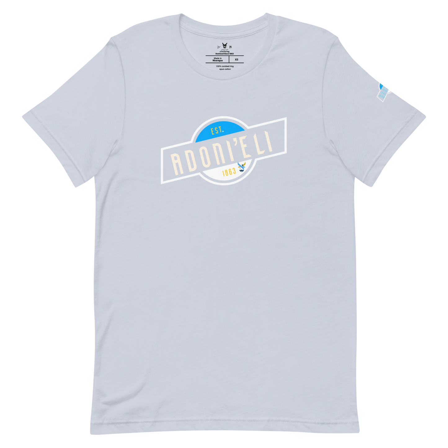ADONI’ELI TEE w/ blue Aleph Logo Head