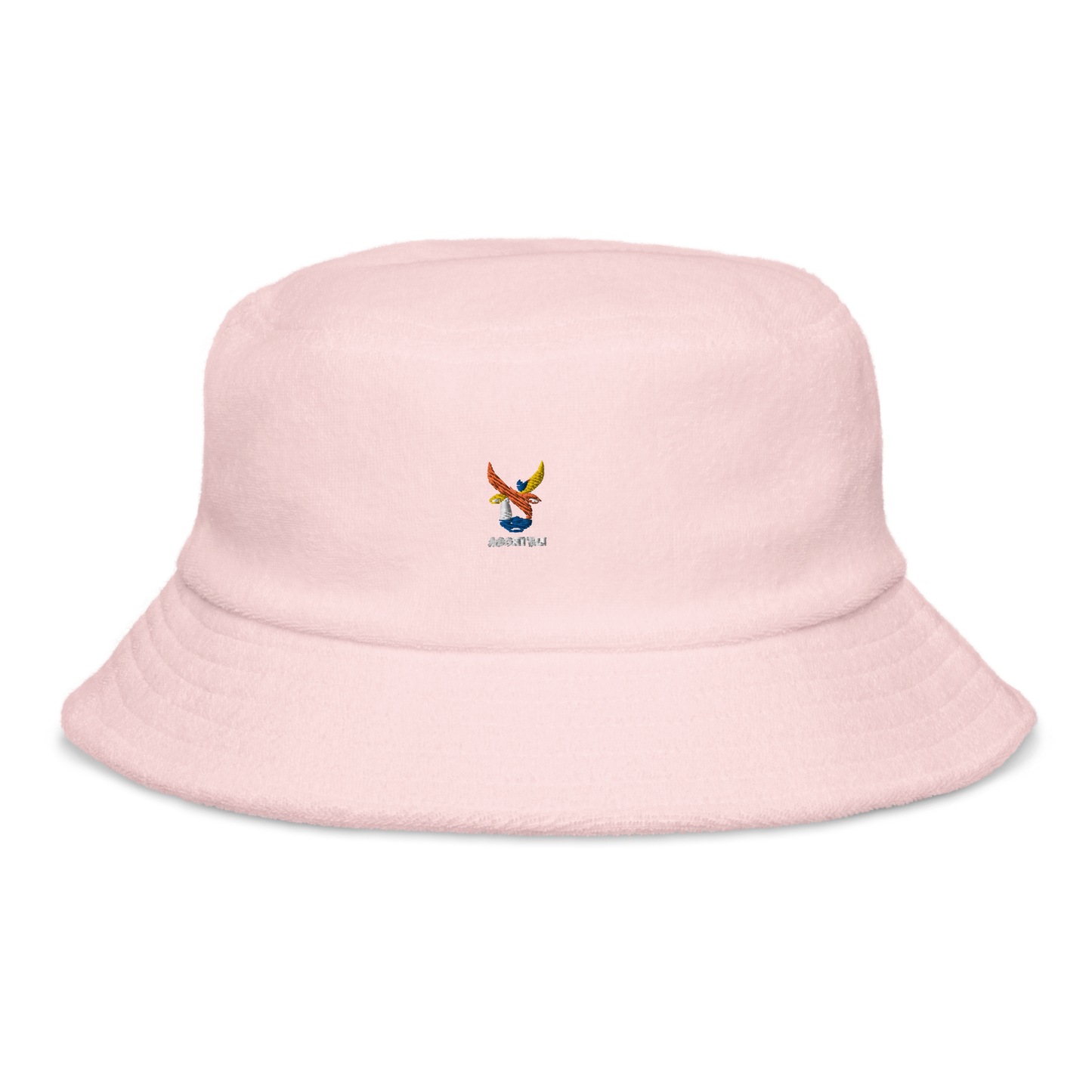 Unstructured terry cloth bucket hat